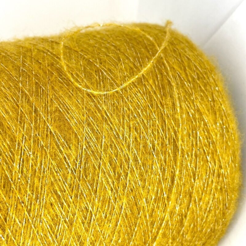 10% KID Mohera, 10% Merino Vilna, 80% Akrilas + Blizgėsys - Image 2