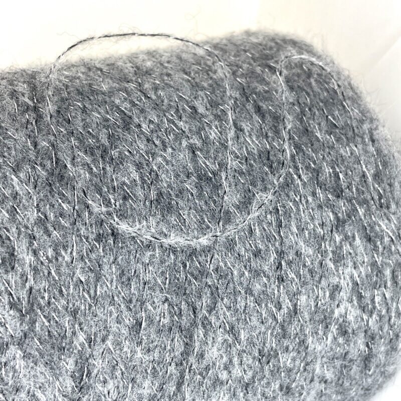 10% KID Mohera, 10% Merino Vilna, 80% Akrilas + Blizgėsys - Image 2