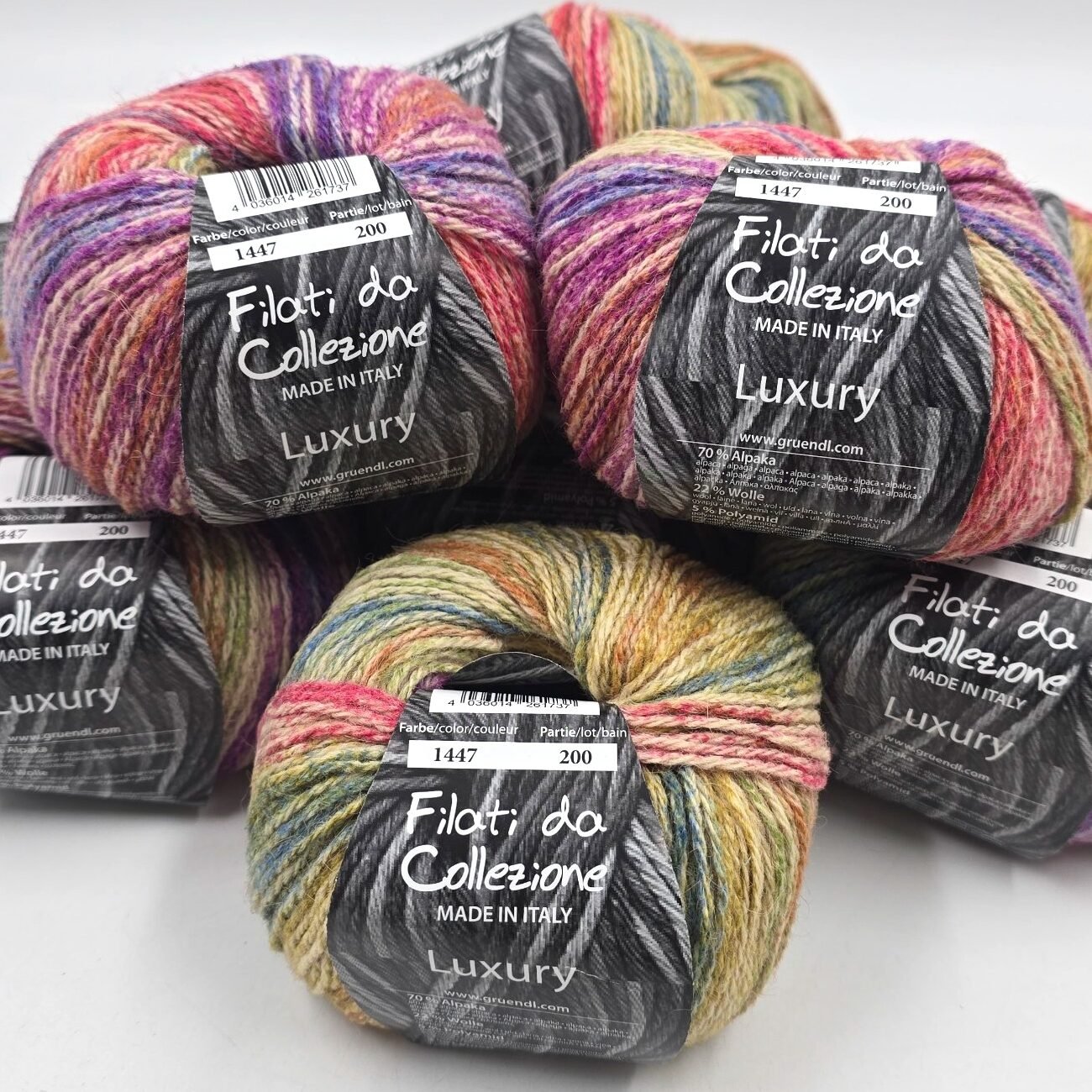 70% Alpaka, 22% Vilna, 5% Poliamidas, 3% Linas